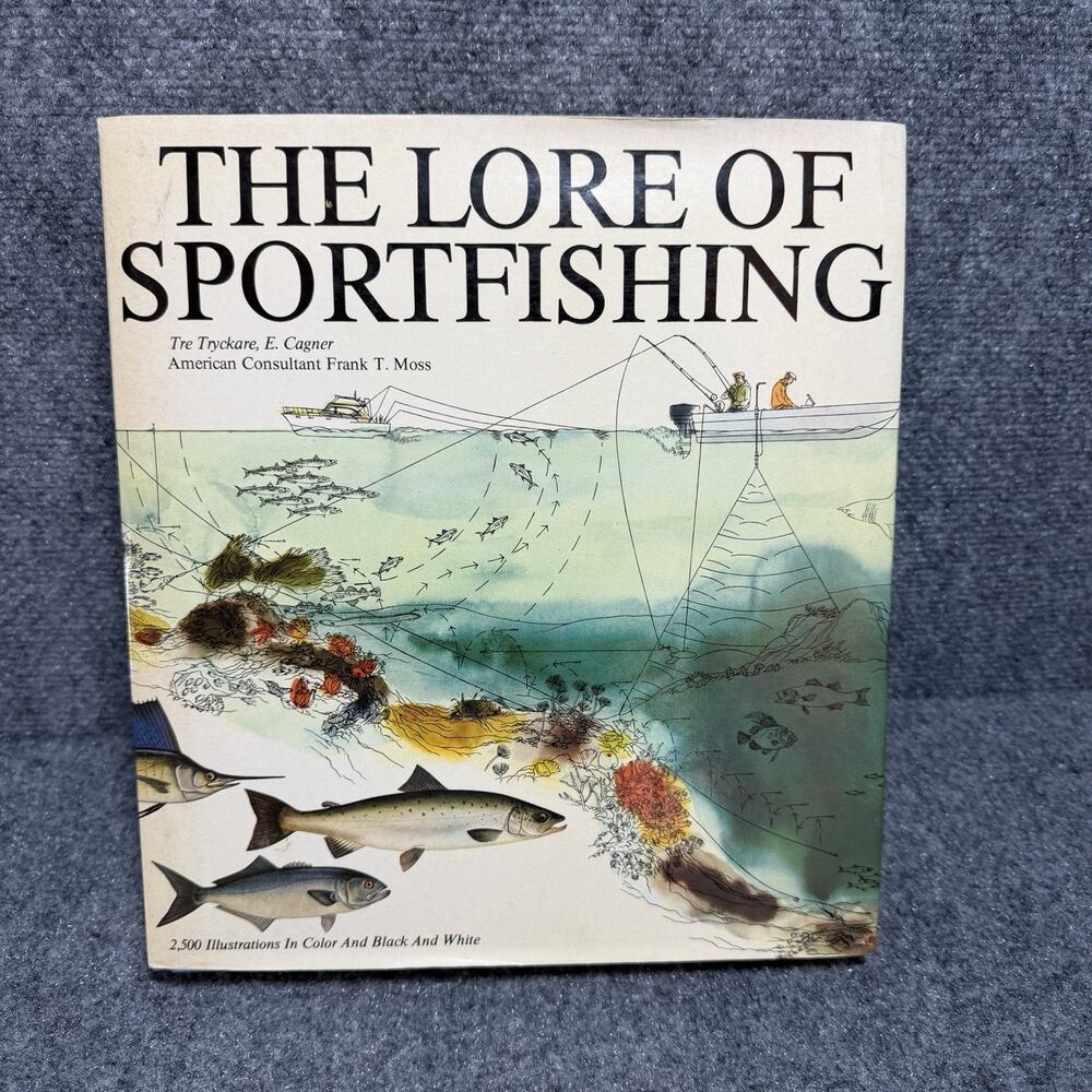 The Lore of Sportfishing Book 1976 1st American Ed Fishing Art Tre Tryckare EX+